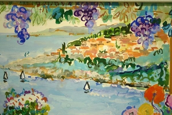 Frame Eva Hannah "Positano" 1999 Gouache on Paper Signed Original Painting with - 5