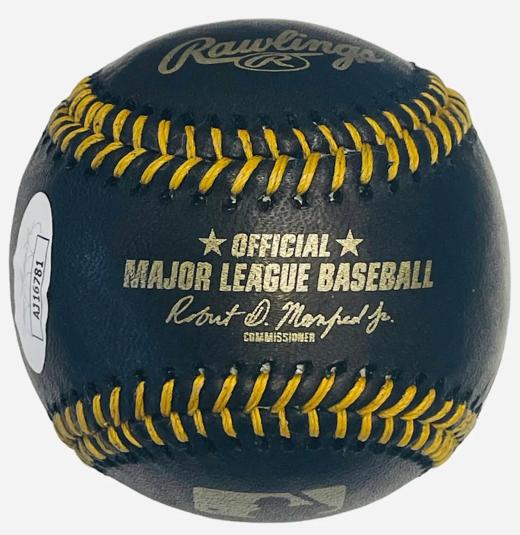 (JSA) Carl Yastrzemski Autographed Black Baseball - 2