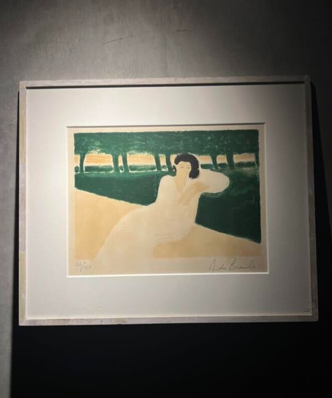 Framed Andre Brasilier Signed Original Lithograph -Evening in September (1 of 5)