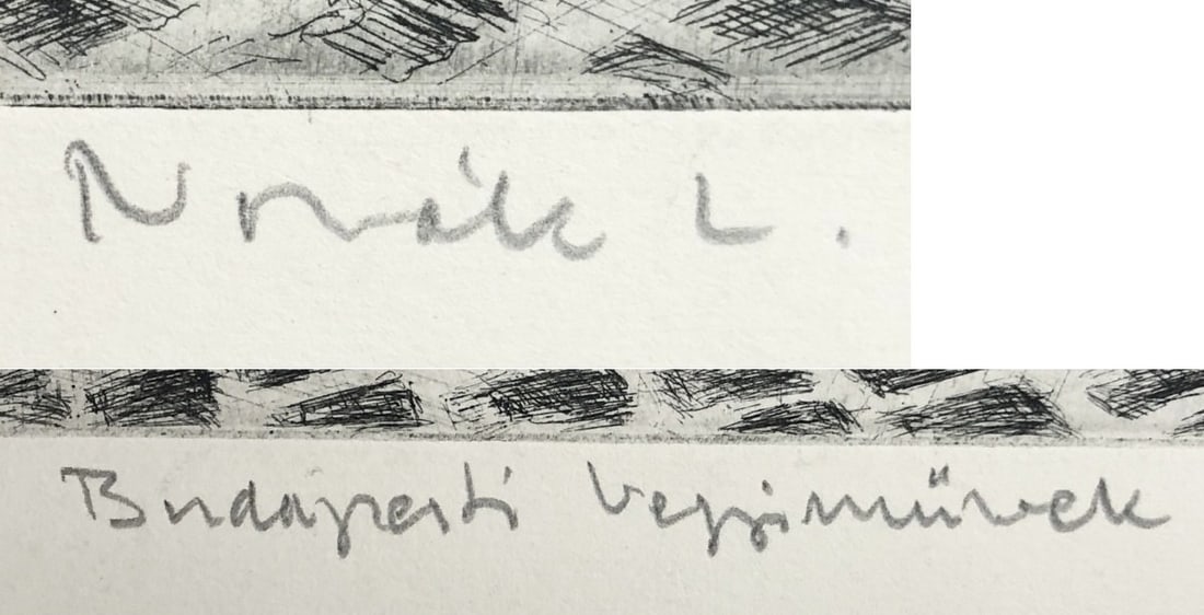 Landscape Lajos Novak Budapesti Vegimvek Original Etching Hungary Industrial - 6