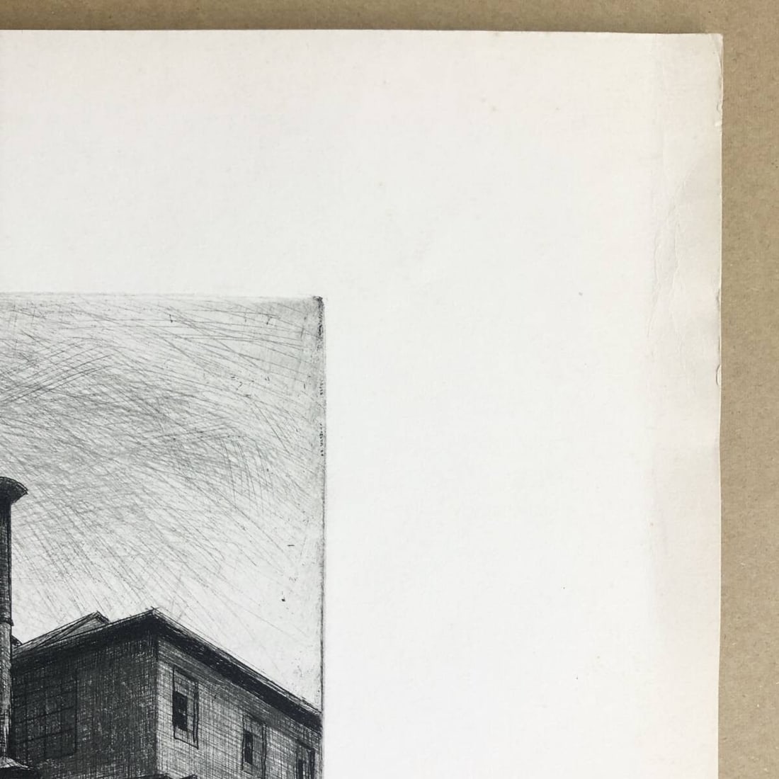 Landscape Lajos Novak Budapesti Vegimvek Original Etching Hungary Industrial - 7