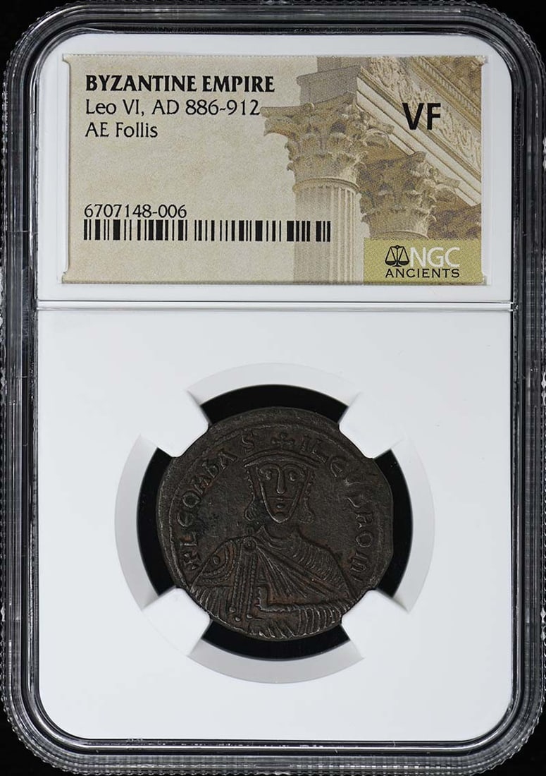 AD 886-912 BYZANTINE EMPIRE AE Follis NGC VF20 - Leo VI (1 of 1)