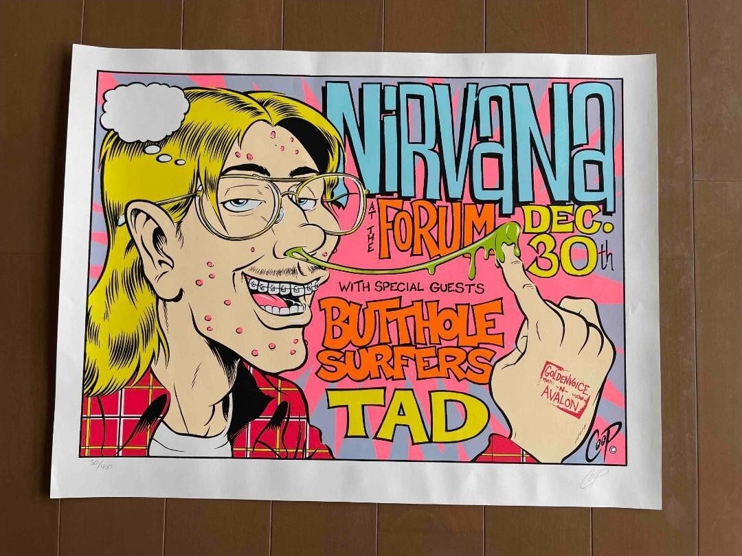 1993 Nirvana Coop Poster Print Kozik Silk Screen Original (1 of 8)