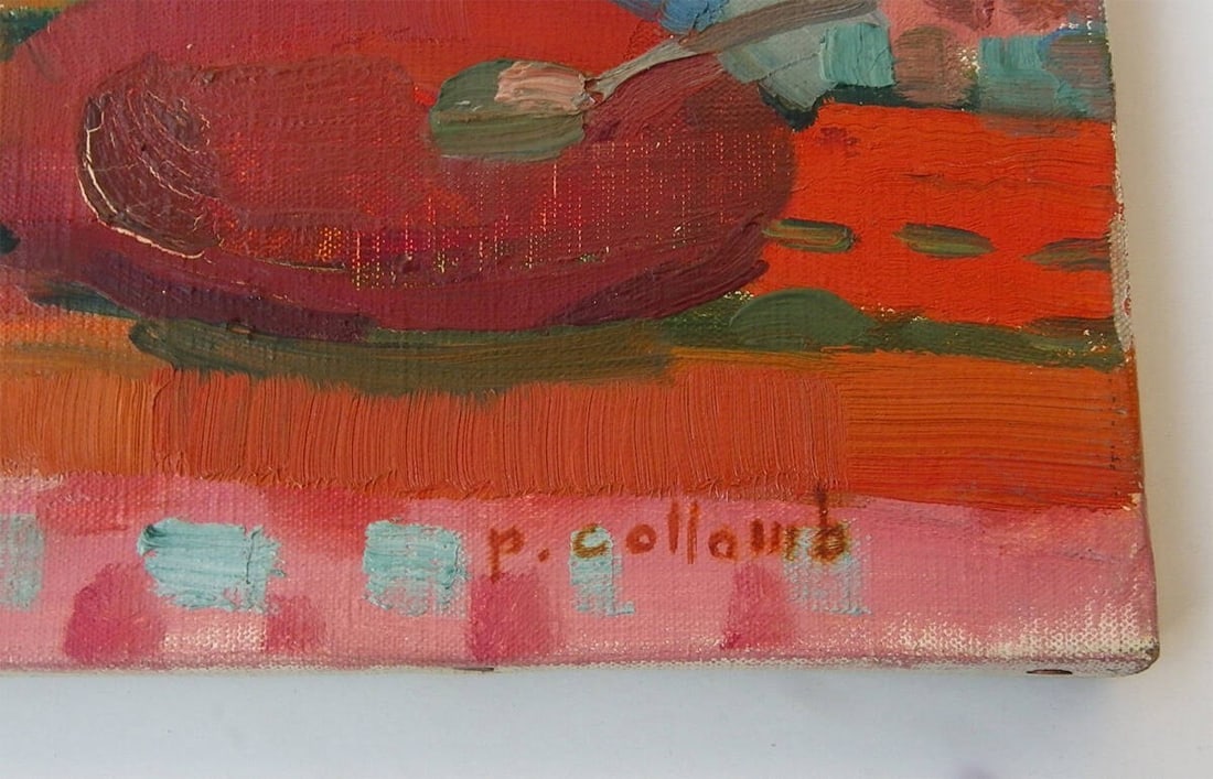 Art Paul Collomb Oil Painting Still Life P6 Original Canvas French Modern - 6
