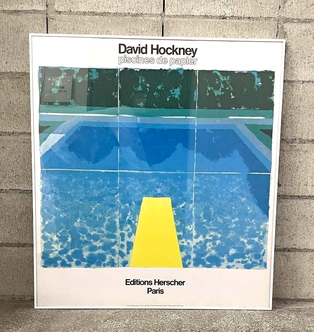 original David Hockney lithograph Paper Pools framed 1978 print (1 of 3)
