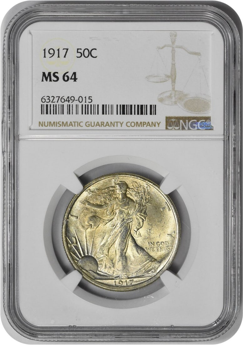 NGC 1917 Walking Liberty Silver Half Dollar MS64: NGC 1917 Walking Liberty Silver Half Dollar MS64 This listing features NGC 1917 Walking Liberty Silver Half Dollar MS64. Item specifics are provided below. Item Specifics: Country Of Origin: United St