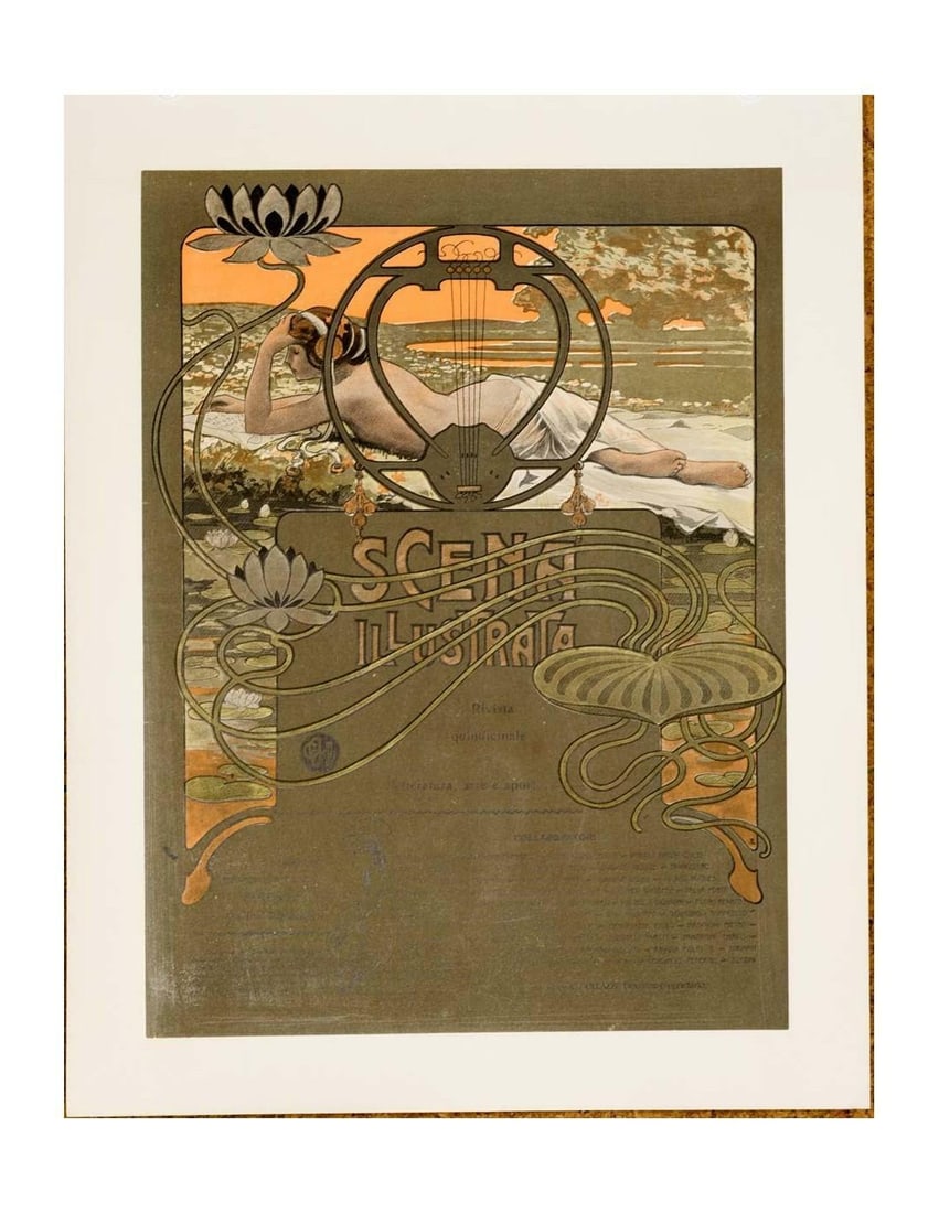 1932 Scena Illustrata Arts Literature Music Theatre Cover Woman 9 (1 of 1)