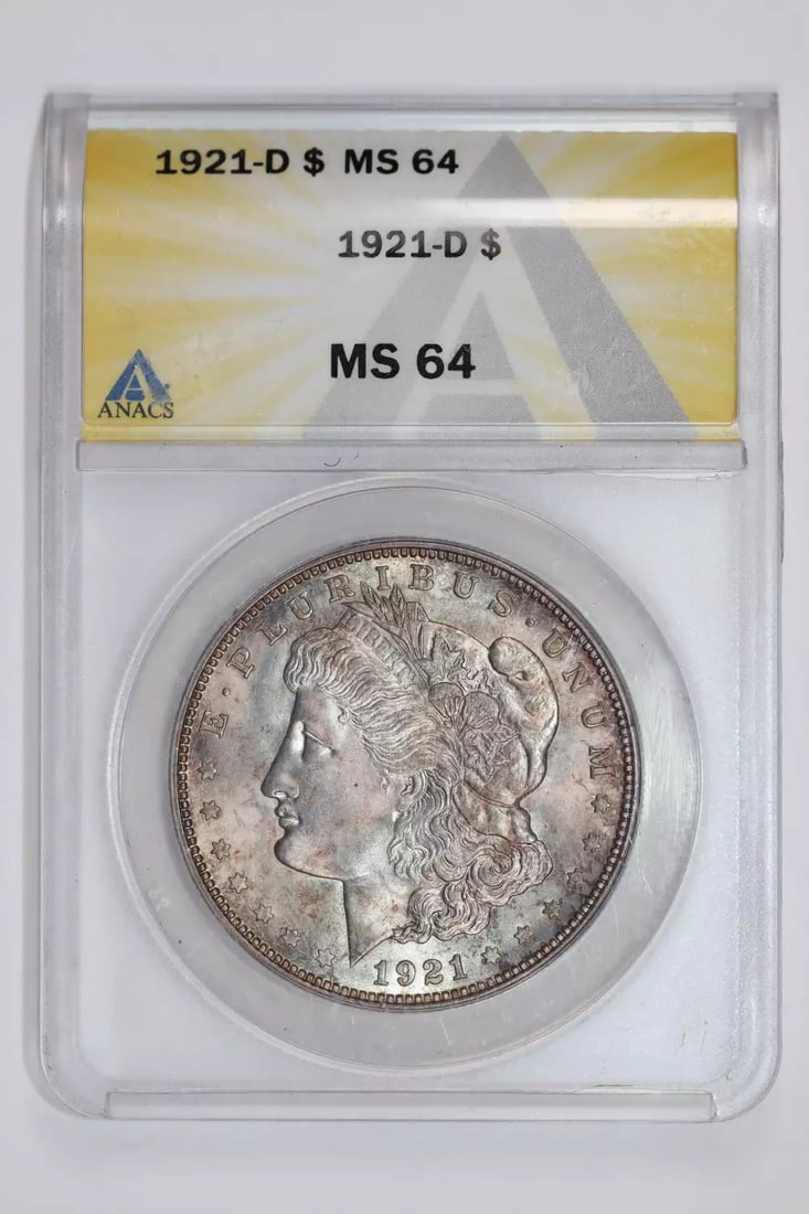 MS64 1921-D MORGAN DOLLAR ANACS (1 of 2)