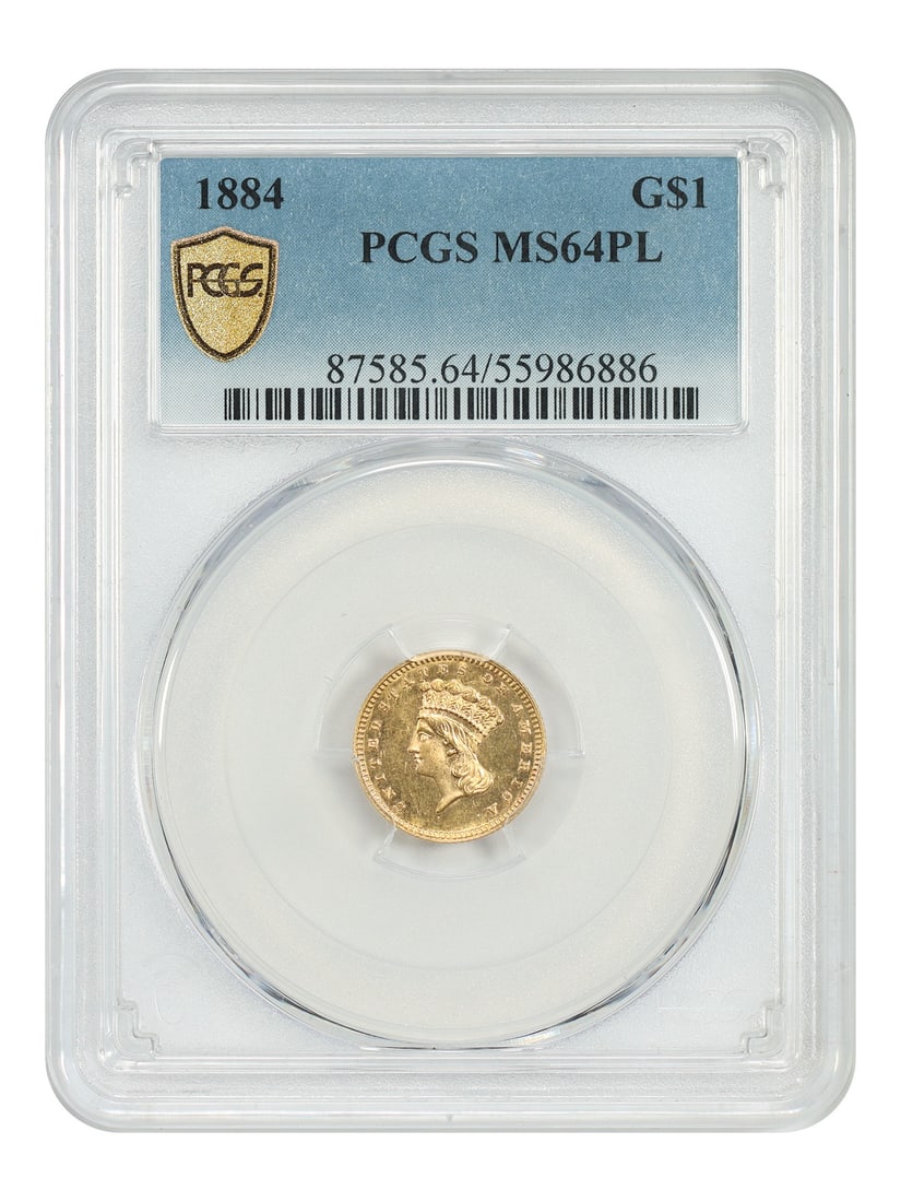 Gold Dollar - 1884 G$1 PCGS MS64PL (1 of 4)