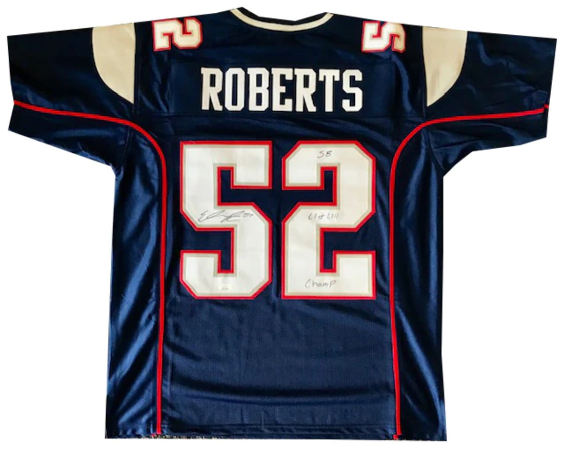 (JS Elandon Roberts Autographed "SB LI & LIII Champ" New England Patriots Jersey (1 of 2)