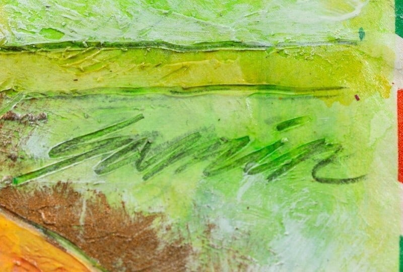 Little Bird Melody Original Oil Painting Mixed Media Art with COA - YAMIN YOUNG - 7