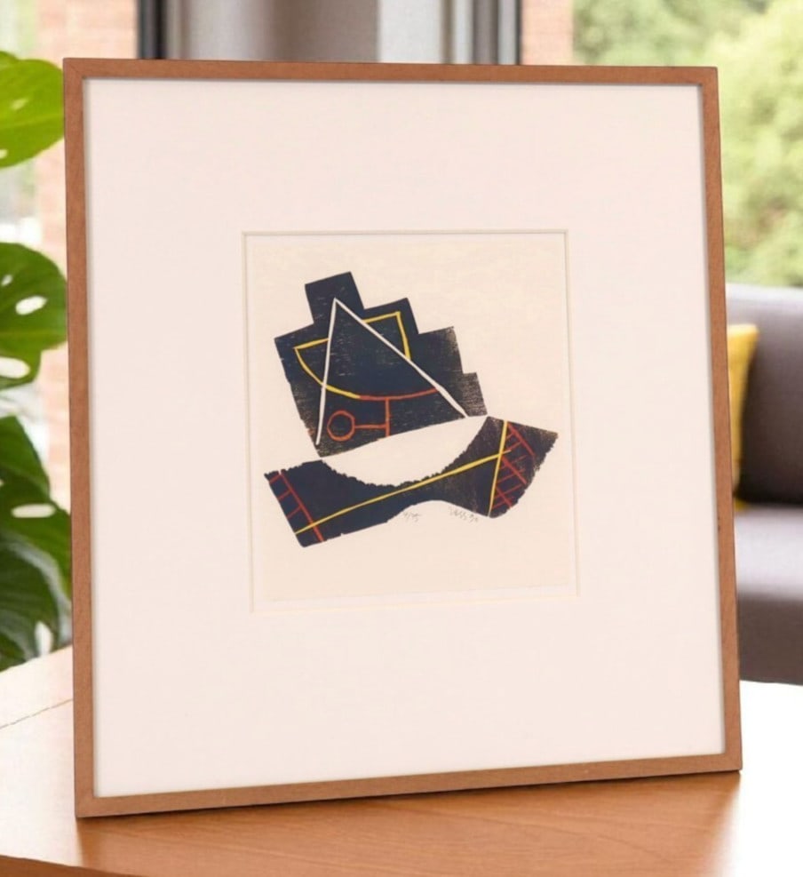 Master Jan Voss "Sans Titre" 1990 Signed Woodcut Limited 4/ 75 German Abstract (1 of 10)