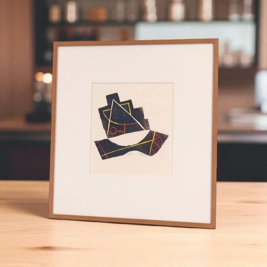 Master Jan Voss "Sans Titre" 1990 Signed Woodcut Limited 4/ 75 German Abstract - 3