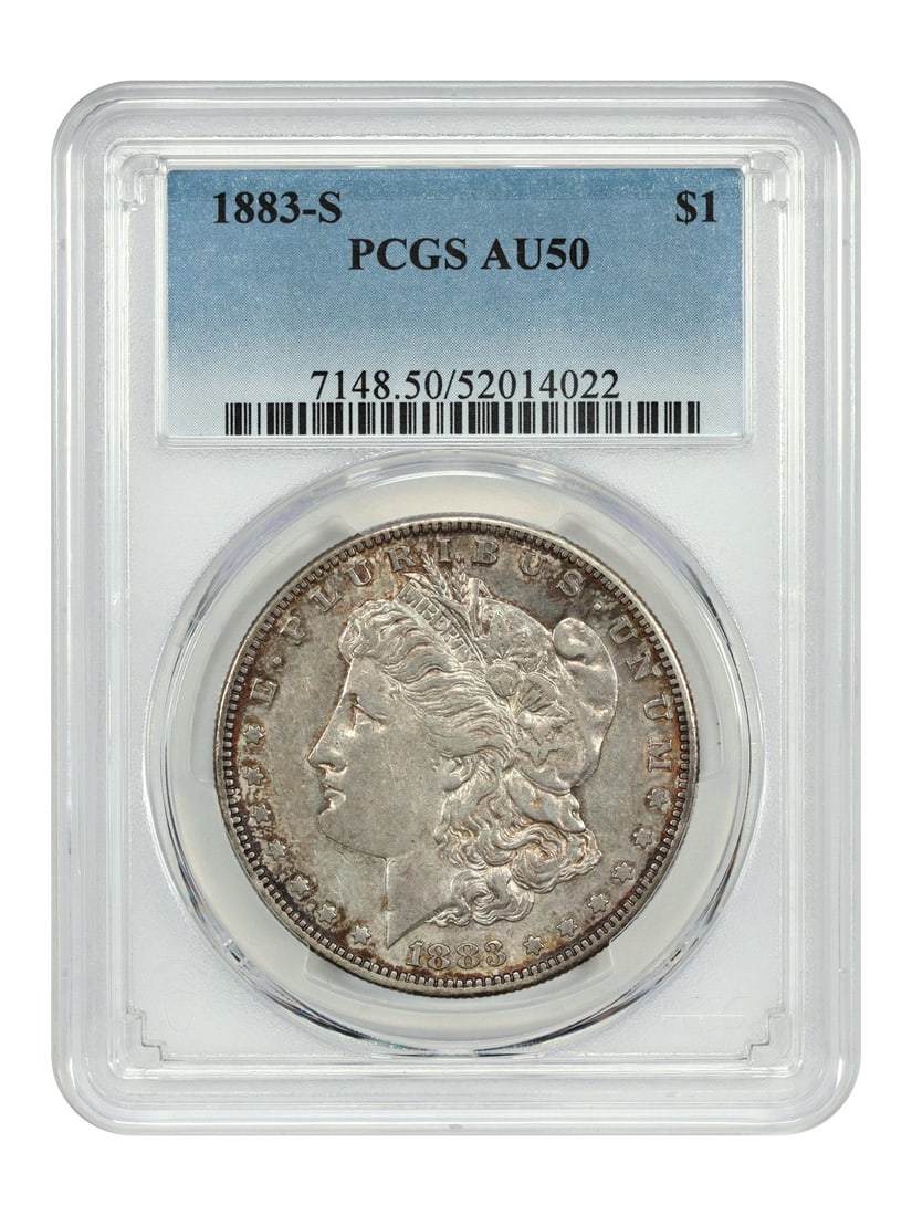Morgan Dollar - 1883-S $1 PCGS AU50: Morgan Dollar - 1883-S $1 PCGS AU50 This listing features Morgan Dollar - 1883-S $1 PCGS AU50. Item specifics are provided below. Item Specifics: Certification: PCGS Certification Number: 52014022