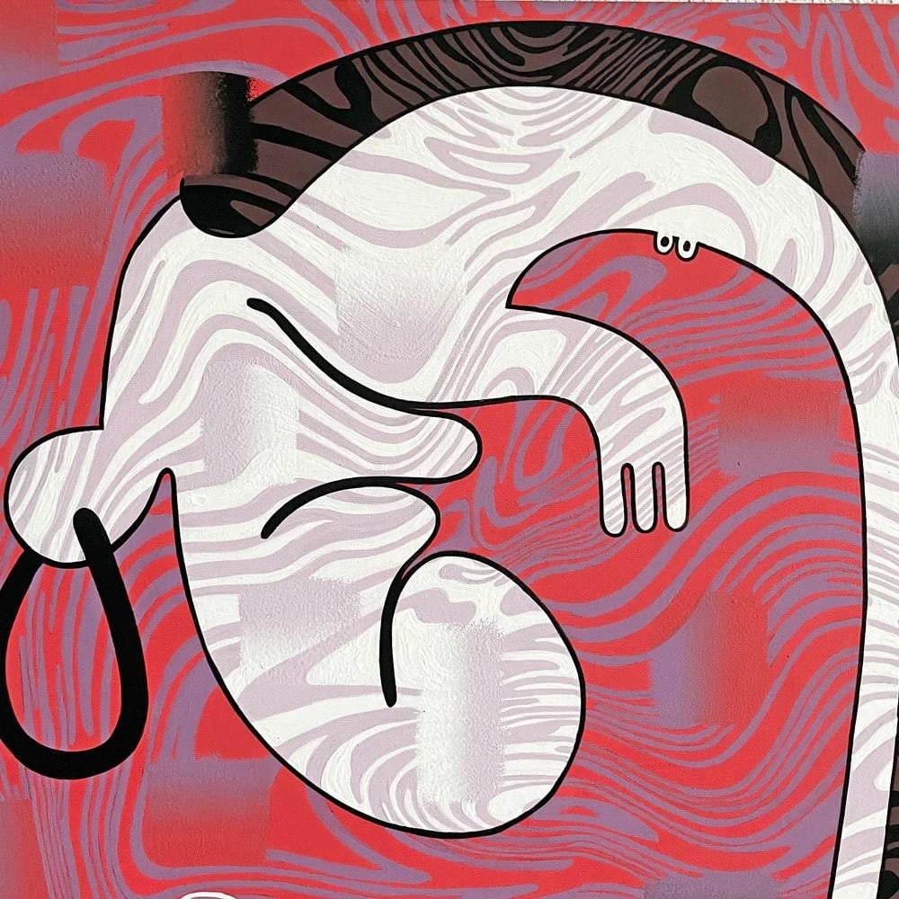 Signed Keeenue Untitled Acrylic Painting 50.5 x 60.5cm Box 2019 Original Artwork - 2