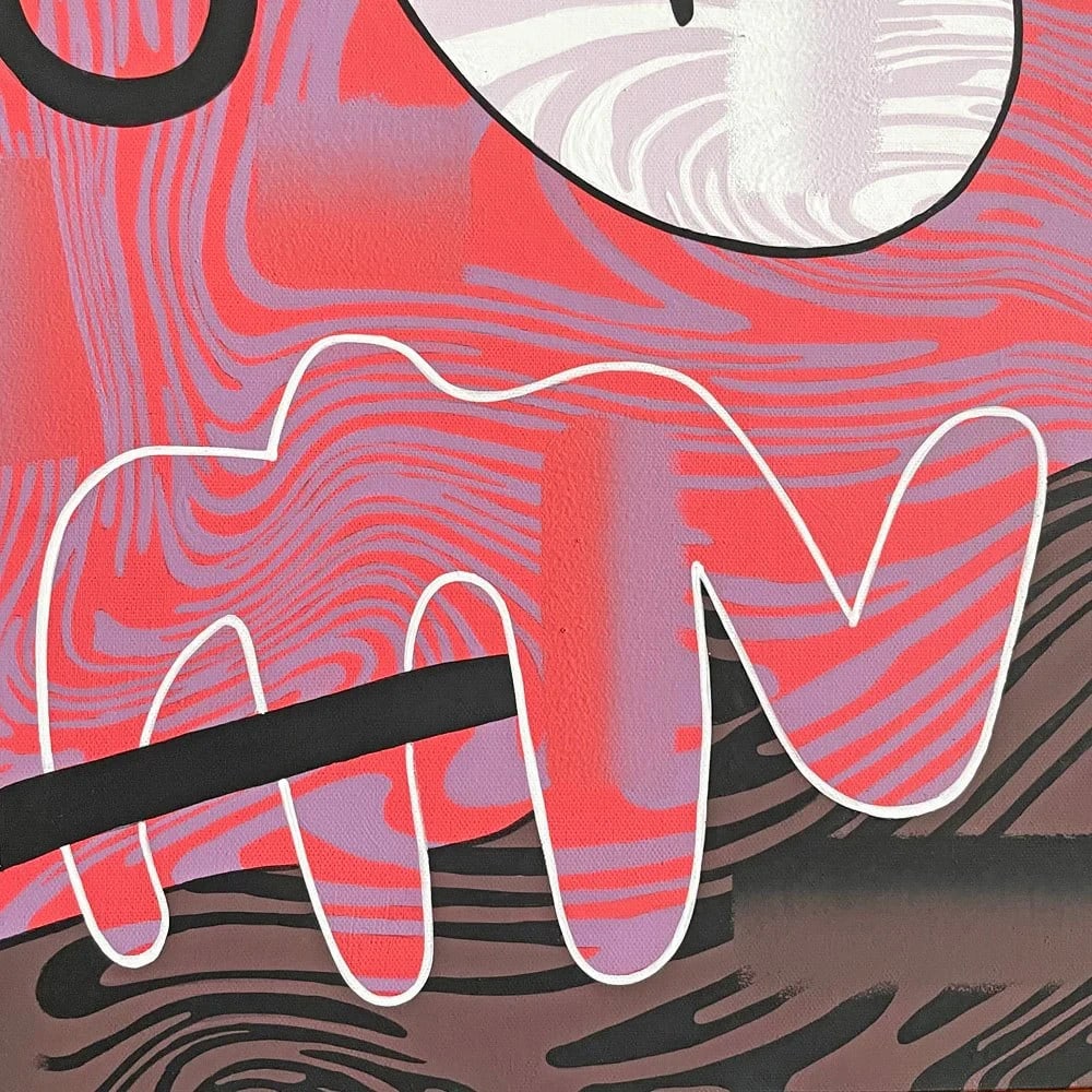 Signed Keeenue Untitled Acrylic Painting 50.5 x 60.5cm Box 2019 Original Artwork - 3