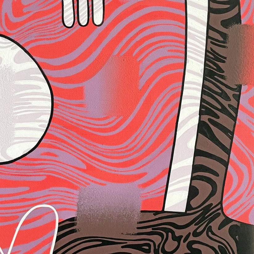 Signed Keeenue Untitled Acrylic Painting 50.5 x 60.5cm Box 2019 Original Artwork - 4