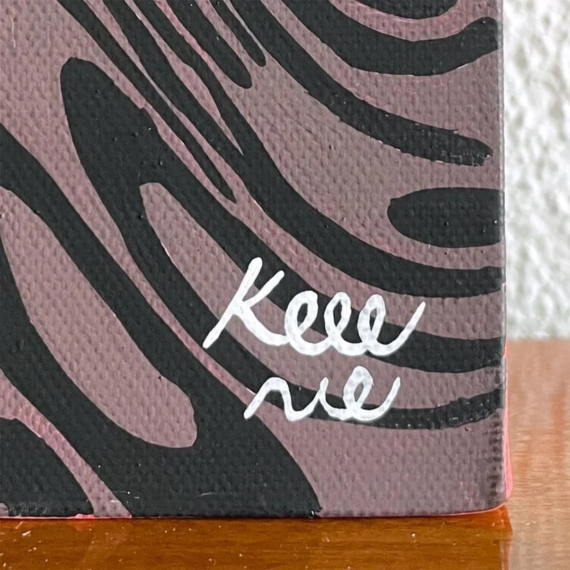 Signed Keeenue Untitled Acrylic Painting 50.5 x 60.5cm Box 2019 Original Artwork - 5