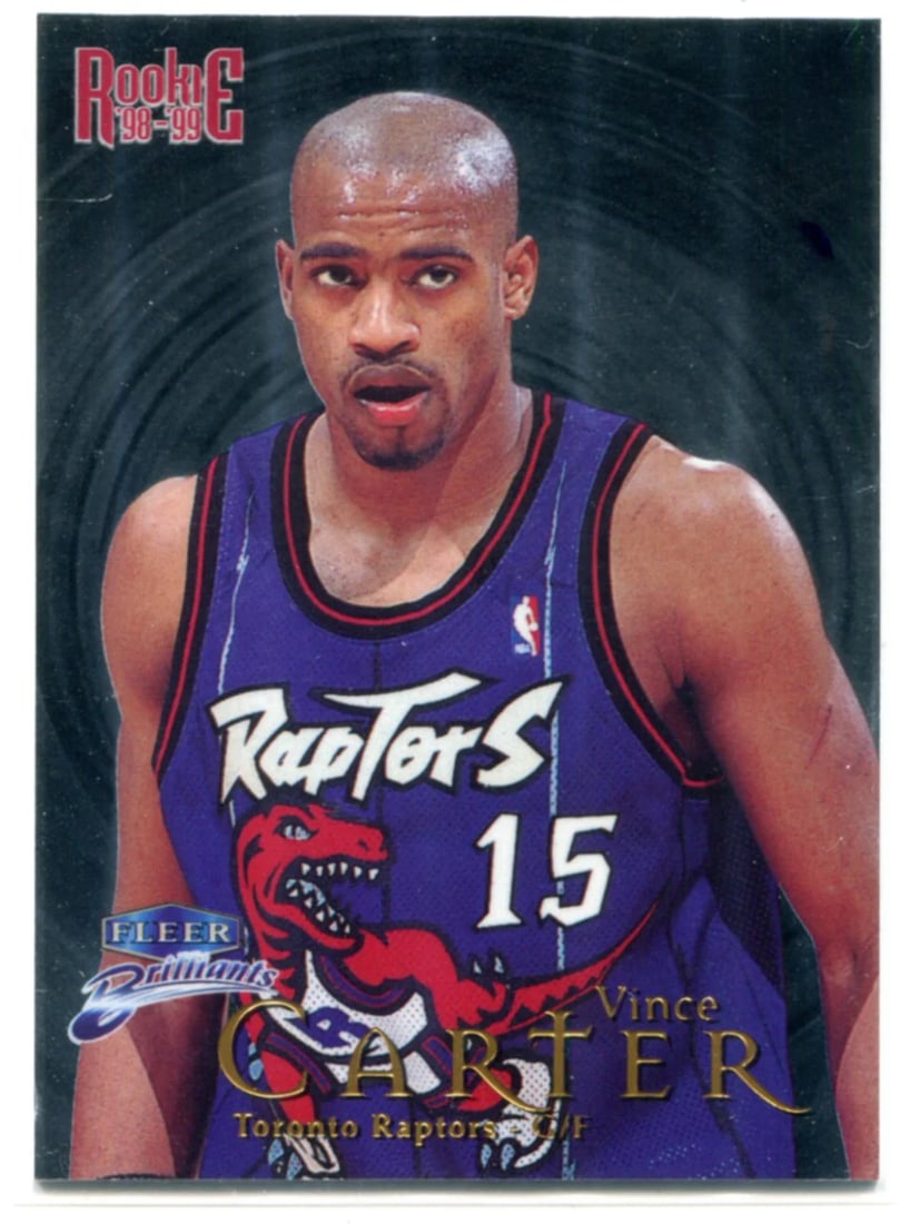#105 Vince Carter 1998-99 Fleer Brilliants Rookie Card (1 of 2)