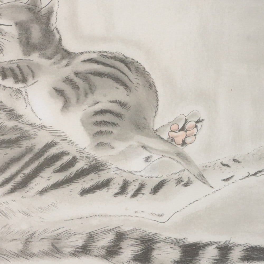 Framed Tsuguharu Foujita Mother & Child Cat Original Lithograph 89/ 300 COA - 4