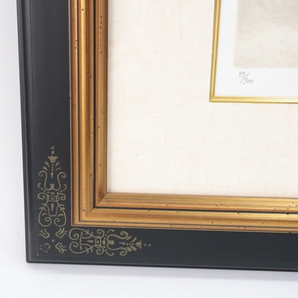 Framed Tsuguharu Foujita Mother & Child Cat Original Lithograph 89/ 300 COA - 7