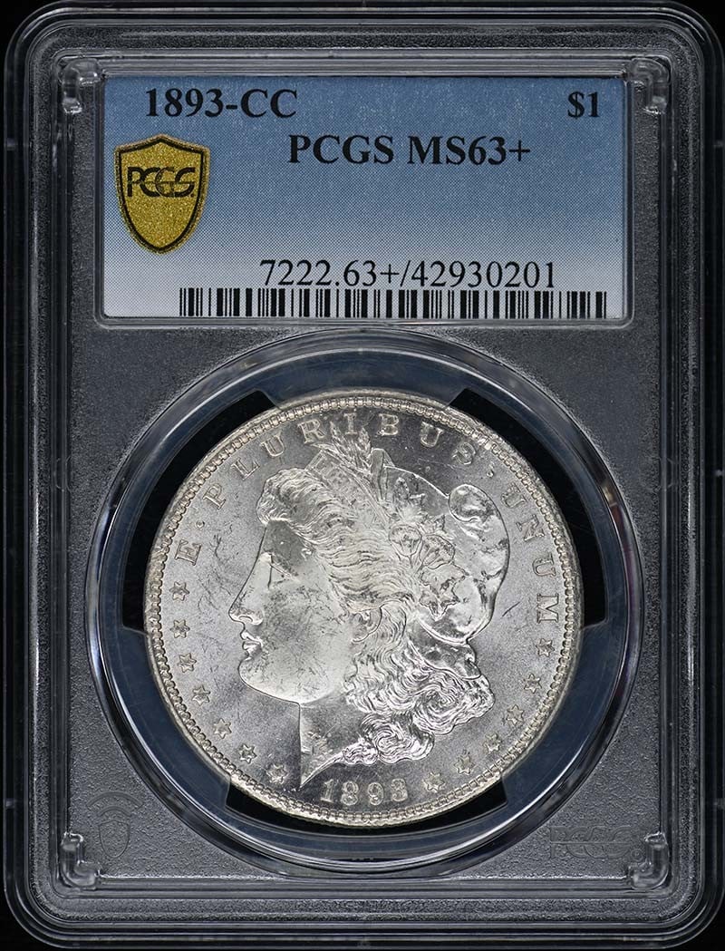 MS63+ 1893-CC $1 Morgan Dollar PCGS (1 of 3)