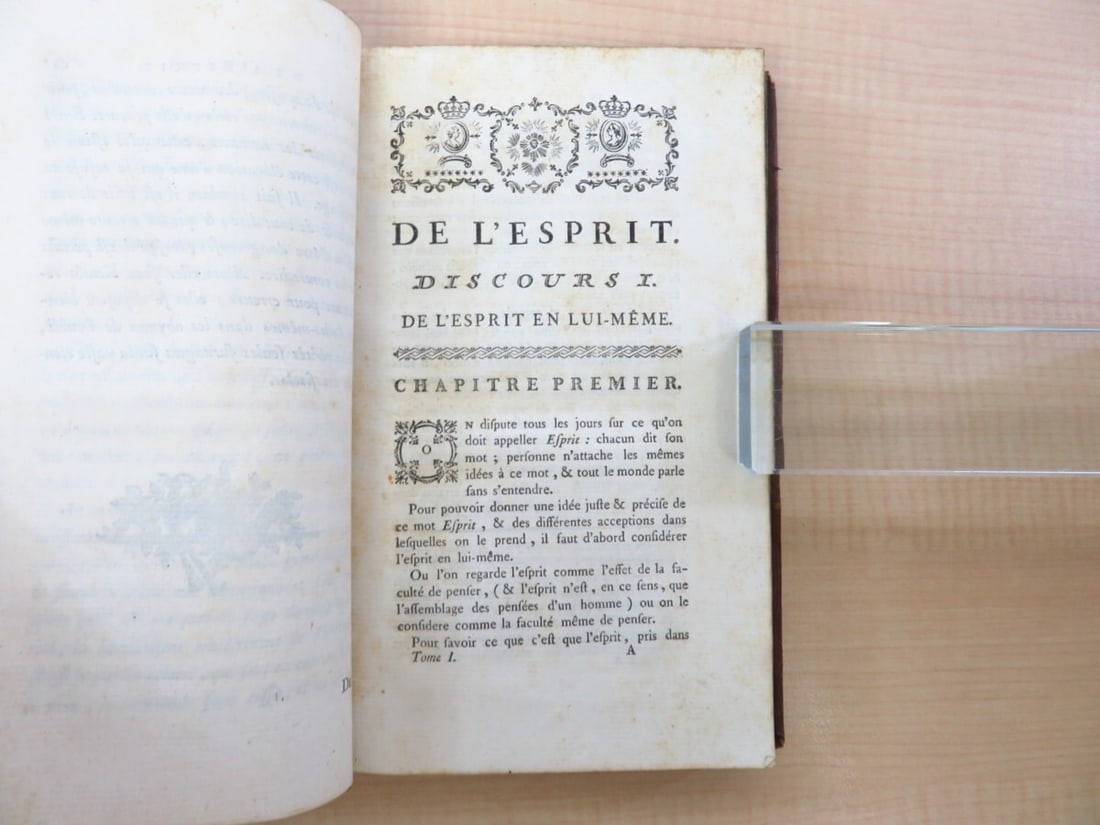 1781 - Oeuvres compltes de M. Helvetius - 1st Edition - Complete Set of 5 Volumes - 7