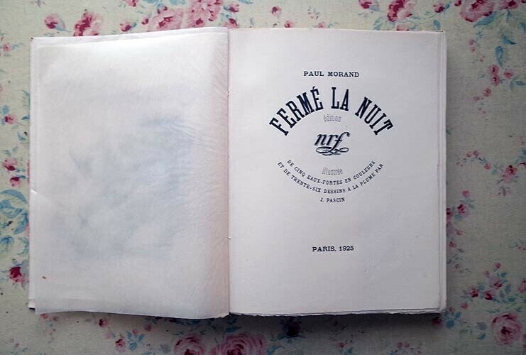 Ferm la Nuit 1925 Illustrated by Jules Pascin Original Etching - PAUL MORAND - 3
