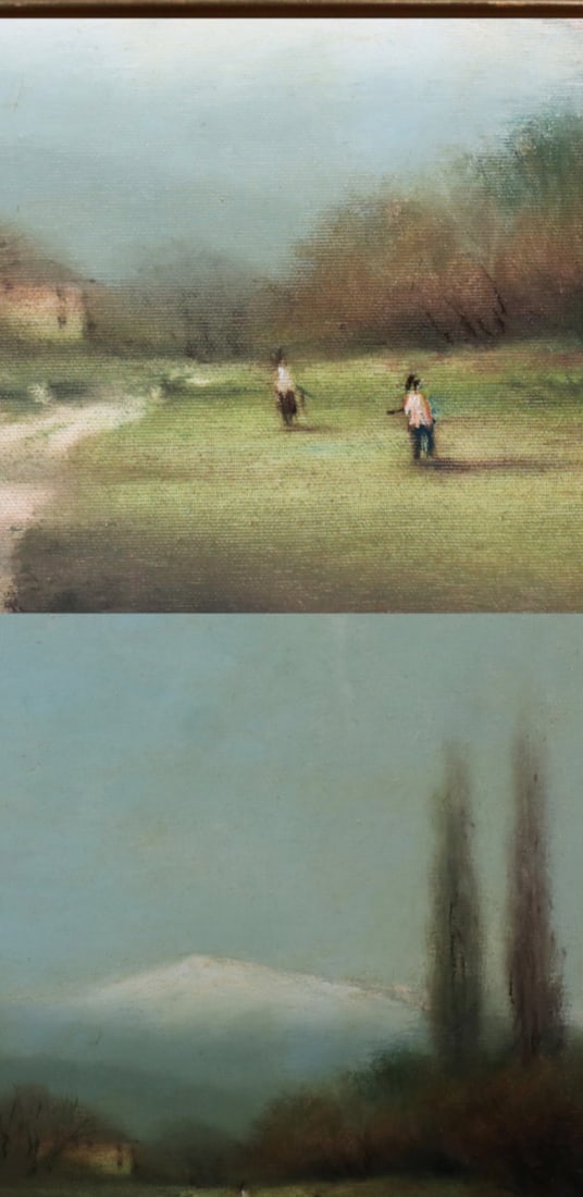 Framed Walter Dusatti (Italy) Original Oil Painting Landscape Countryside Signed - 8