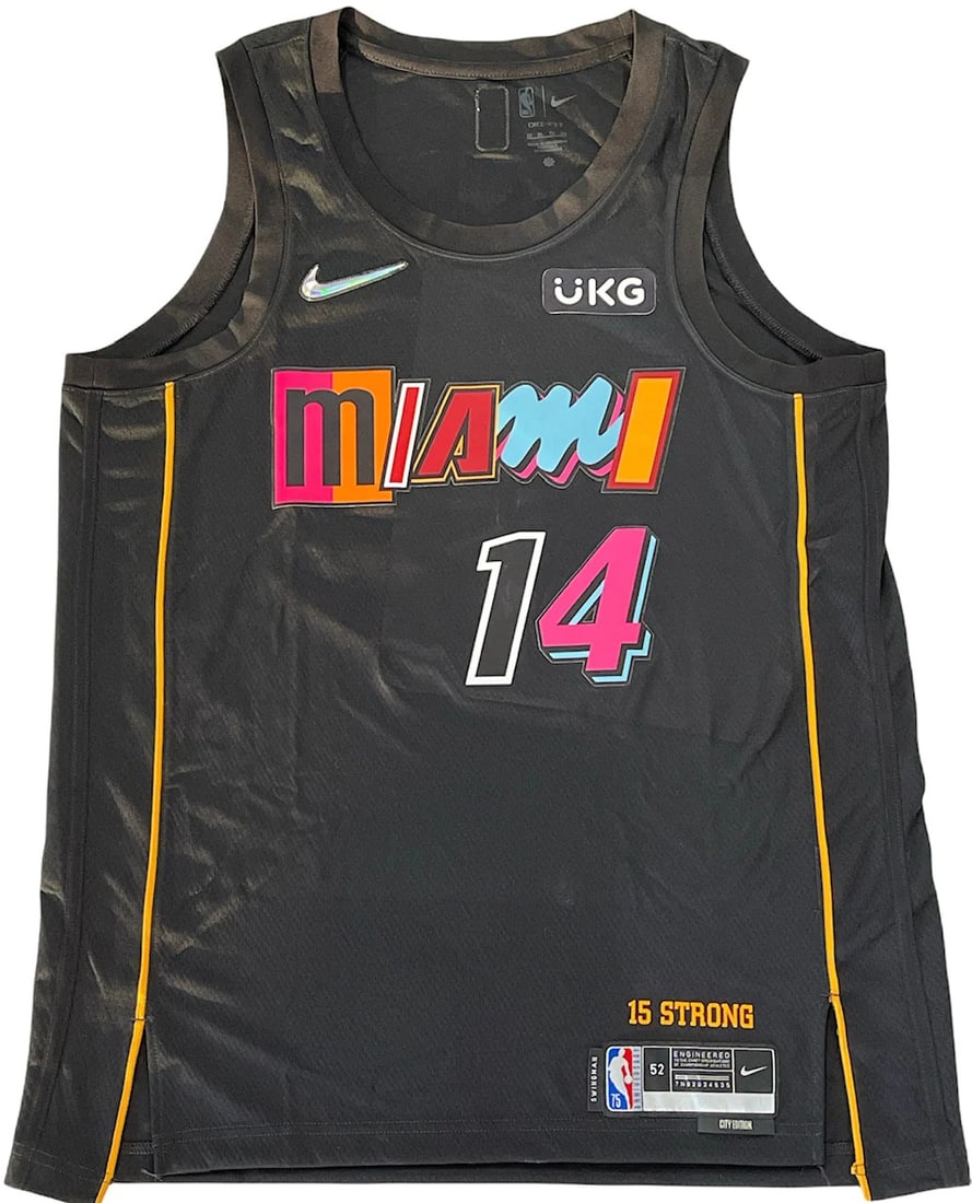 (Beckett) Tyler Herro Autographed Miami Heat Mashup Jersey - 3
