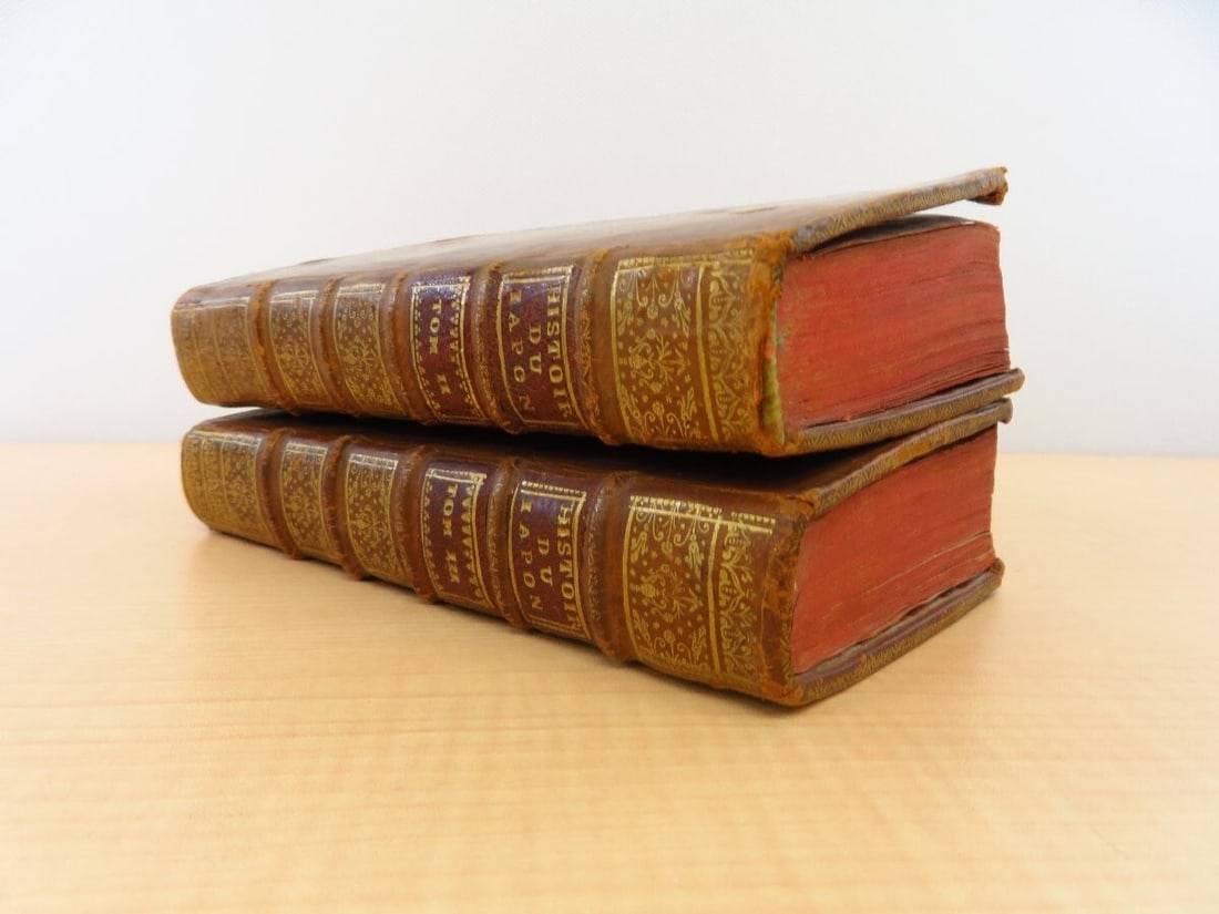 1732 French Full Leather - Histoire naturelle de l'empire du Japon by Kaempfer - 2