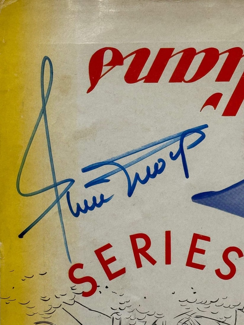 Indians Willie Mays Signed 1954 MLB World Series Program NY Giants vs Cleveland - 2