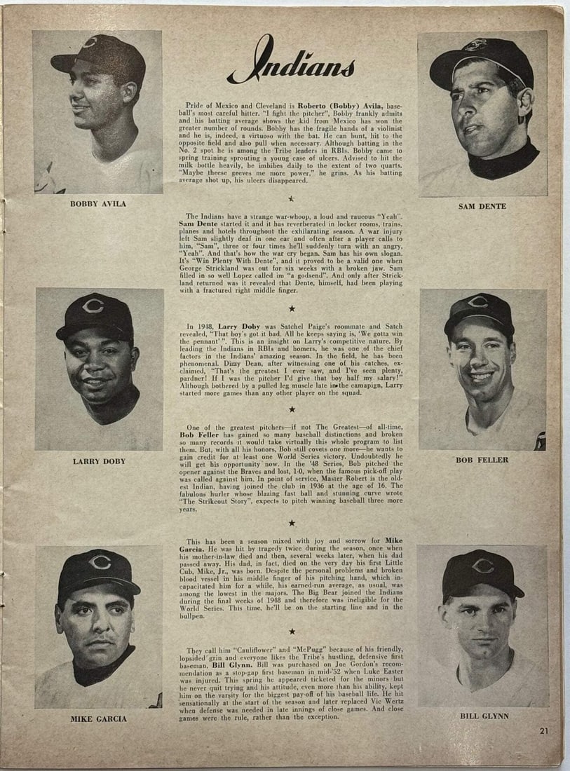 Indians Willie Mays Signed 1954 MLB World Series Program NY Giants vs Cleveland - 4