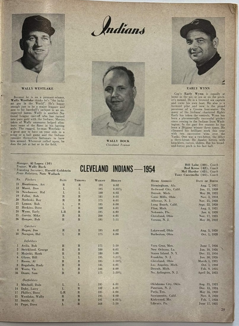 Indians Willie Mays Signed 1954 MLB World Series Program NY Giants vs Cleveland - 7