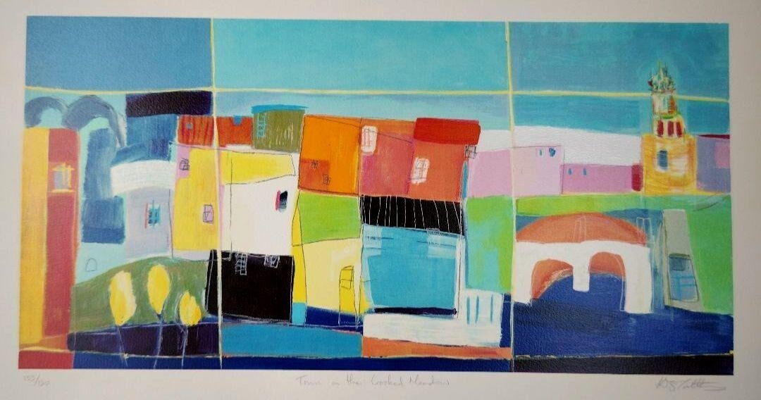 Autographed Kathryn Matthews "Town in the Crooked Meadow" Silkscreen Edition: Autographed Kathryn Matthews "Town in the Crooked Meadow" Silkscreen Edition This listing features Autographed Kathryn Matthews "Town in the Crooked Meadow" Silkscreen Edition. Item specifics are