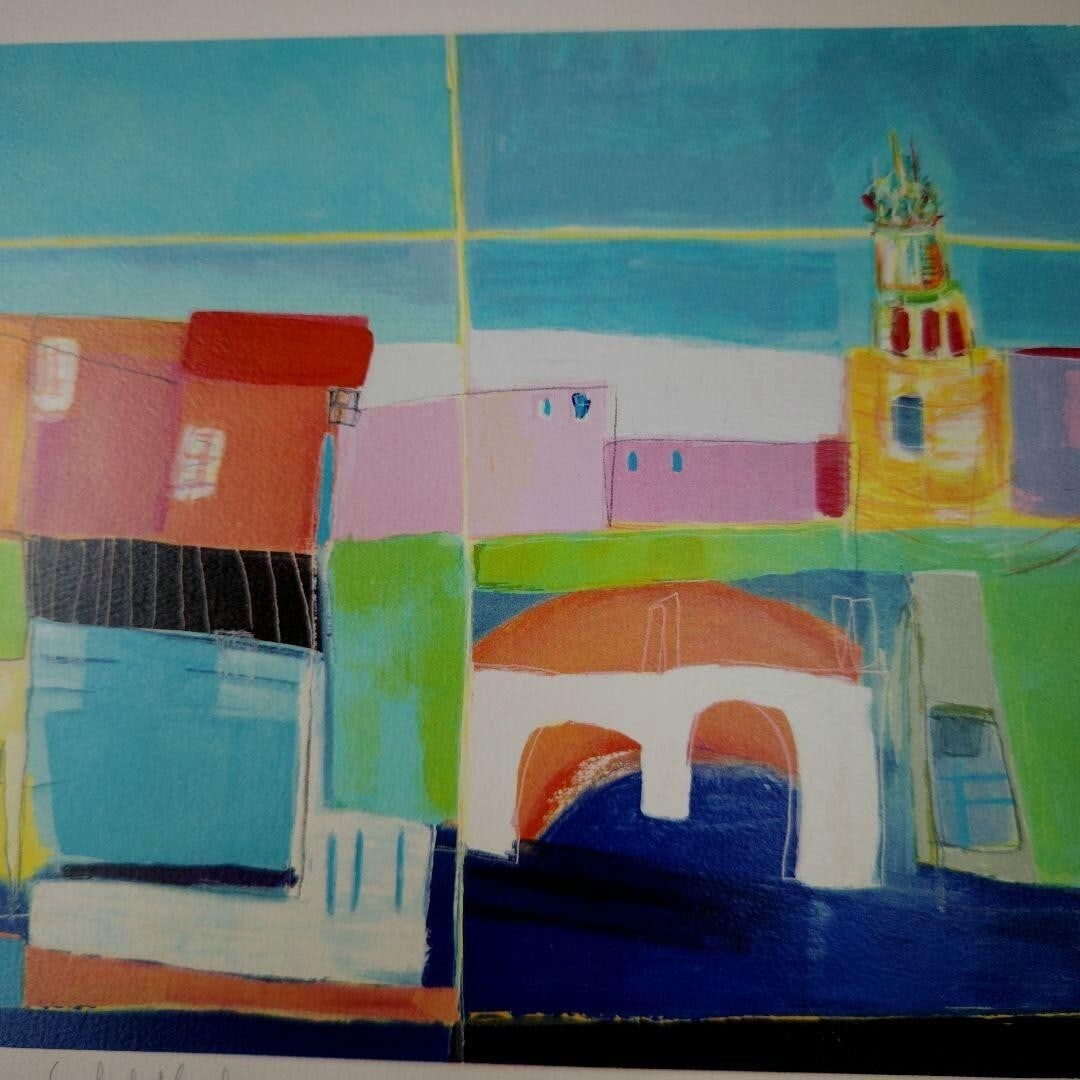 Autographed Kathryn Matthews "Town in the Crooked Meadow" Silkscreen Edition - 6