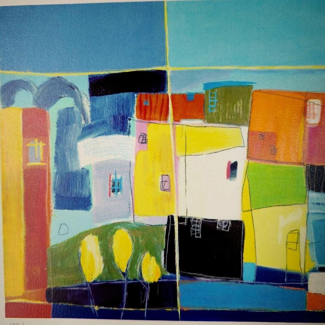 Autographed Kathryn Matthews "Town in the Crooked Meadow" Silkscreen Edition - 8