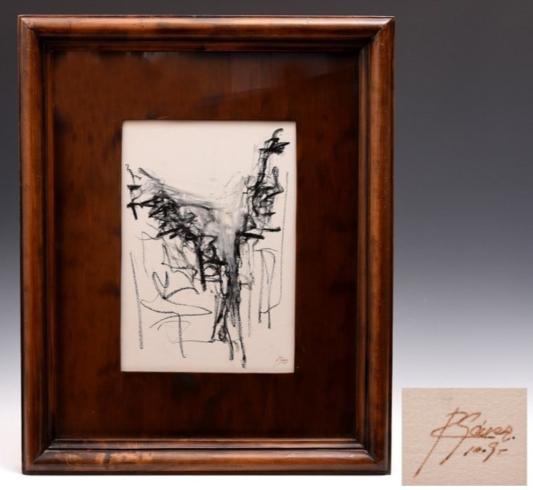 Spain Rafael Gomez Ayala Original Drawing "October 1995" Pastel on Paper Signed (1 of 9)