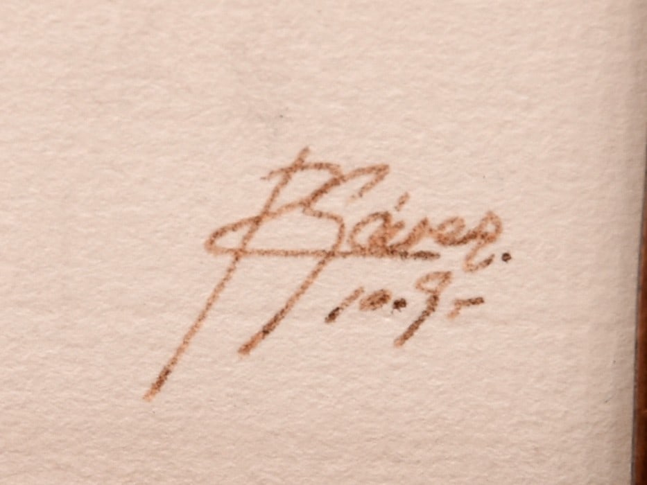 Spain Rafael Gomez Ayala Original Drawing "October 1995" Pastel on Paper Signed - 5