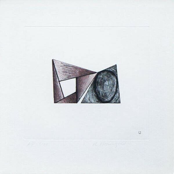 1937) Original Etching Aquatint Pencil Signed AP10 - Robert Mangold (American - 2