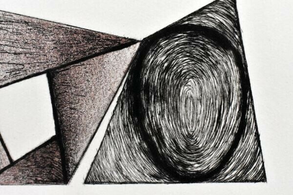 1937) Original Etching Aquatint Pencil Signed AP10 - Robert Mangold (American - 6