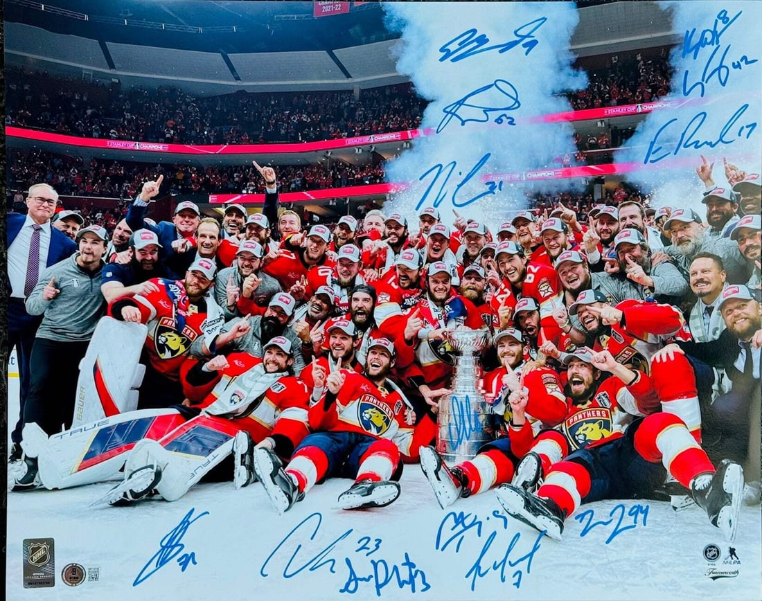 (Beckett 2023-24 Florida Panthers Multi Signed Stanley Cup Champions 16x20 Photo (1 of 1)