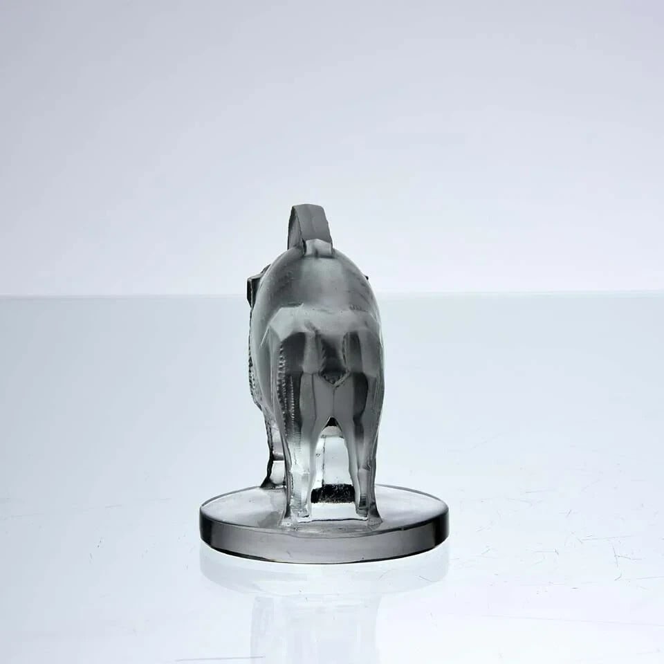 signe - Ren Lalique Art Deco style glass car mascot "Sanglier" (Wild Boar) - 1929 - 7