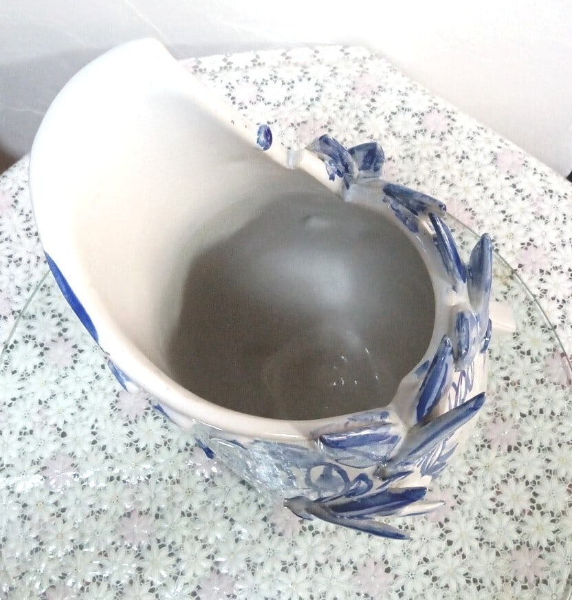 Handmade BJORN WIINBLAD Flower Vase "Girl from Arles" Blue House Ceramic - 9