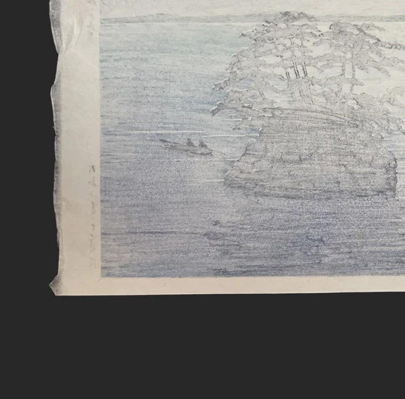 MatsushimaJapanese Woodblock Print - Kawase Hasui Moonrise at Futago Island - 10