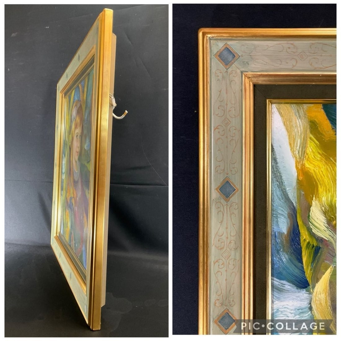 Signed Francisco Masseria Oil Painting Rebecca Girl Portrait Argentine Art - 6