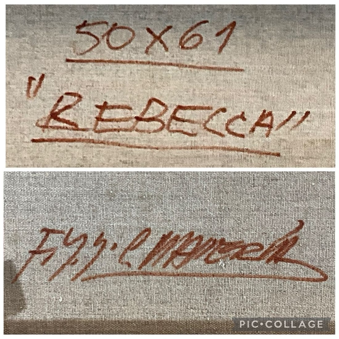 Signed Francisco Masseria Oil Painting Rebecca Girl Portrait Argentine Art - 9