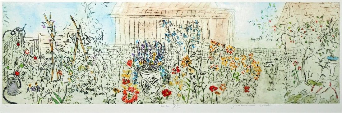July" Giclee Print, Edition 46/ 300, Signed - Joanne ISAAC "Garden - 2