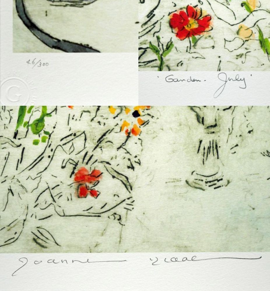 July" Giclee Print, Edition 46/ 300, Signed - Joanne ISAAC "Garden - 3