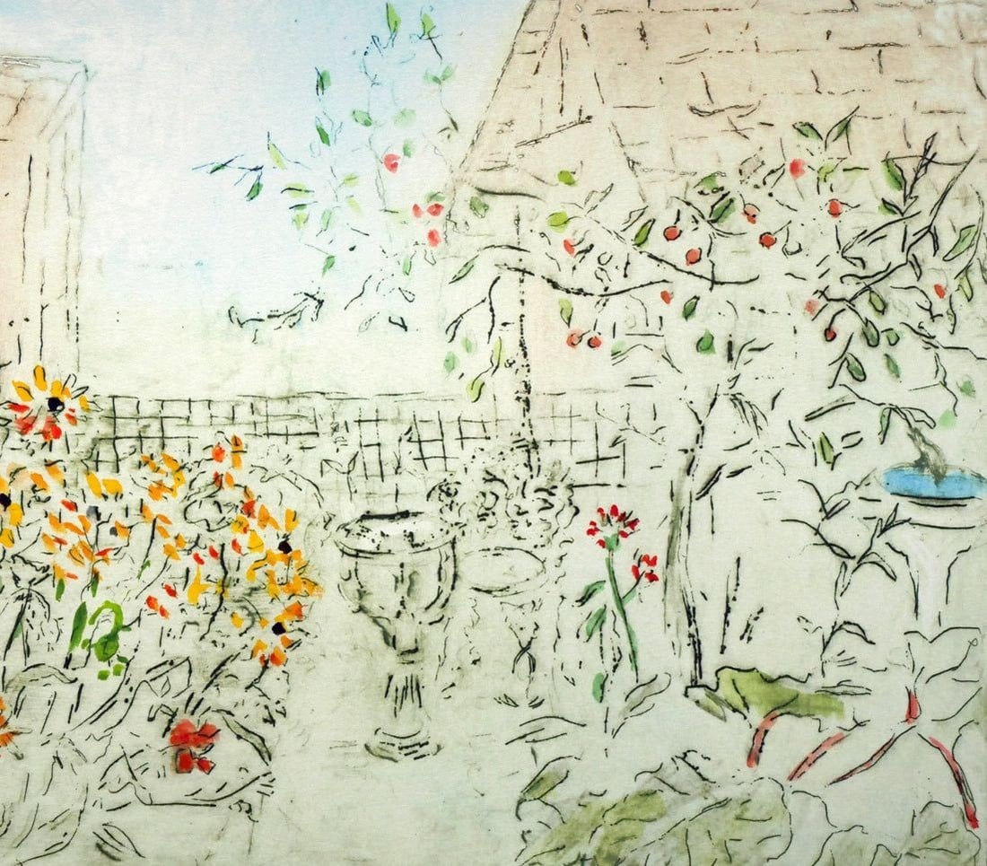 July" Giclee Print, Edition 46/ 300, Signed - Joanne ISAAC "Garden - 6